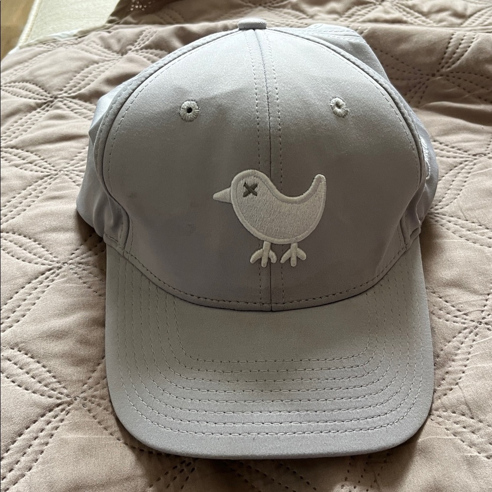 Bad Birdie Gray and White Cap with Logo